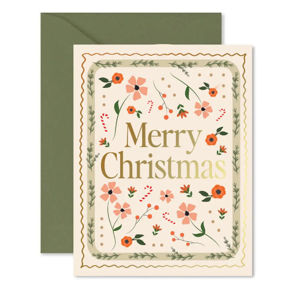 Christmas Mosaic Floral Card