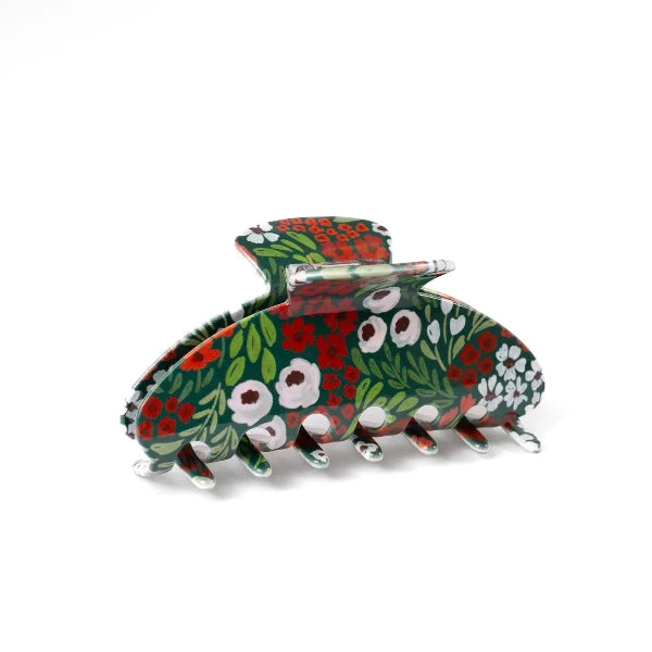 Christmas Floral Claw Clip