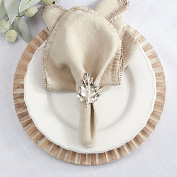 Leaf Napkin Rings Set/4