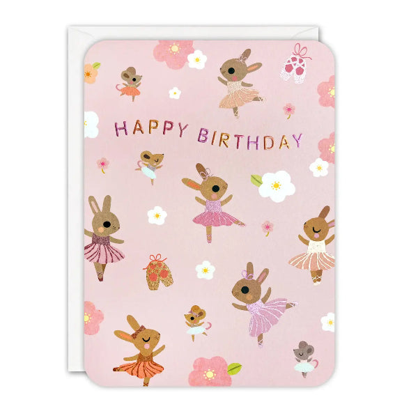 Birthday Ballet Bunnies Card
