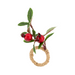 Red Berry Napkin Rings Set/4