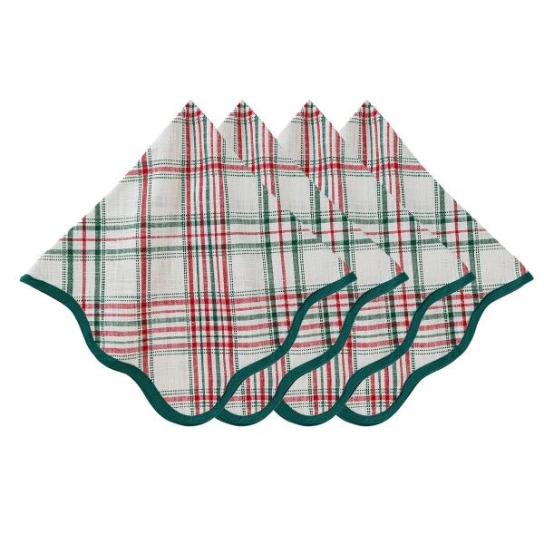 Merry Tartan Napkins Set/4