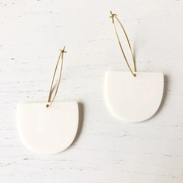 The Modern Matte Cream Tortoise Earrings