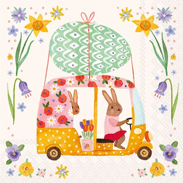 Tuk Tuk Bunnies Cocktail Napkins