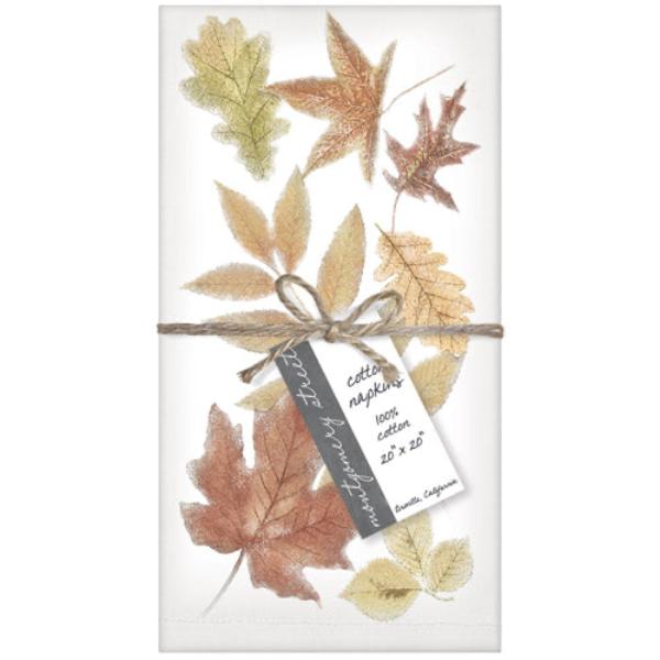 Scattered Leaves Napkins Set/4