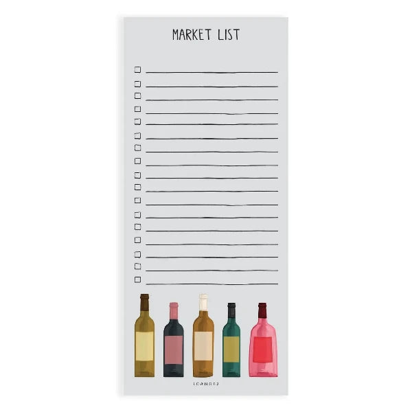 Wine Market List Notepad