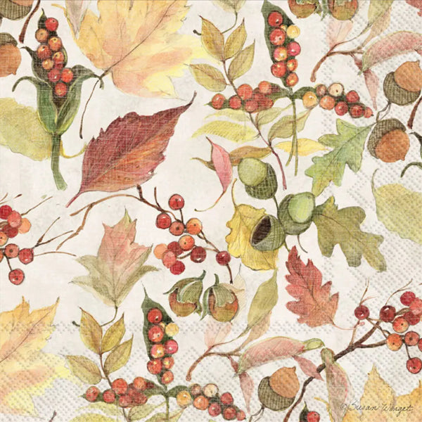 Leaves & Berries Cocktail Napkins