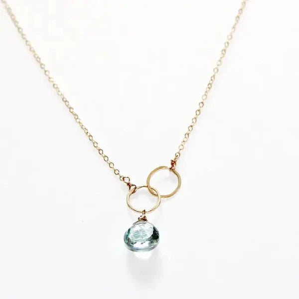 London Blue Topaz Assymetrical Necklace