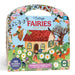 Cottage Fairies Stickers board book by Lechler Books, featuring a whimsical illustration of a fairy cottage surrounded by flowers, fairies, birds, and a fox on the front cover.