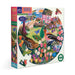 Puzzle box with a colorful design of birds and nature, featuring the brand ' eeBoo'.