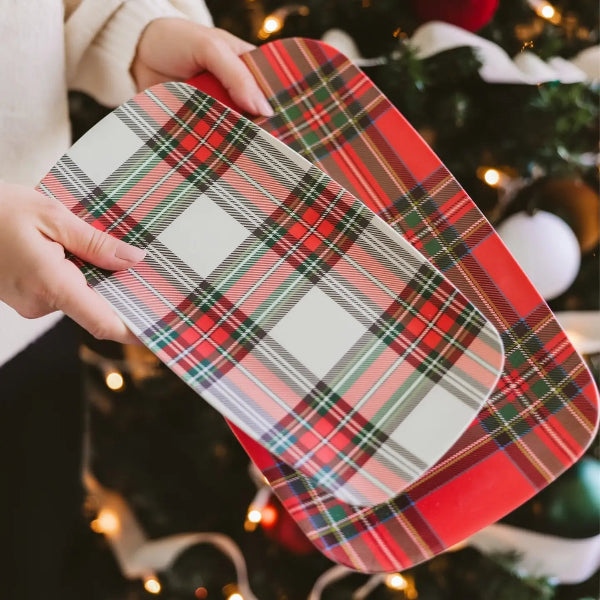 Red & White Plaid Stacking Tray