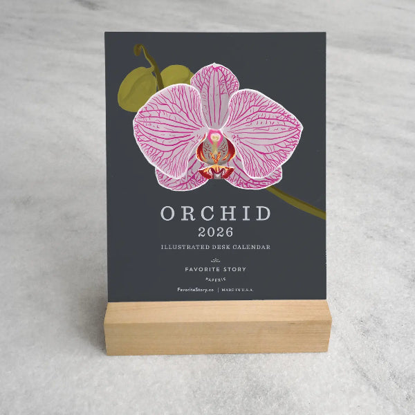 Orchid 2026 Desk Calendar