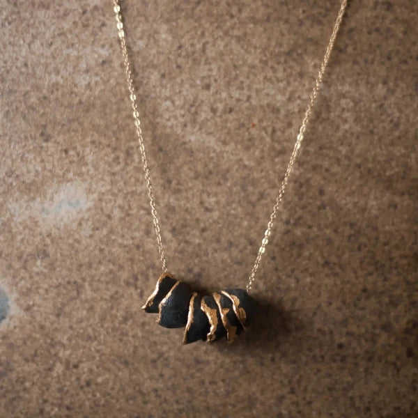 Hana Stack Necklace in Black