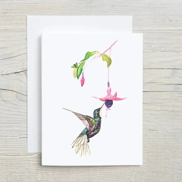 Emerald Hummingbird Greeting Card