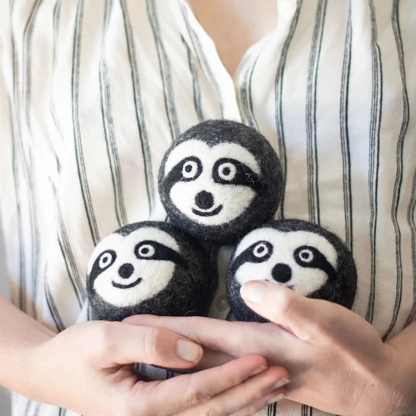 Sloth Trio Wool Dryer Ball Set
