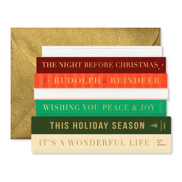 Holiday Books Die-Cut Card