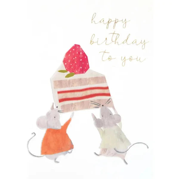 Mice & Cake Birthday Card