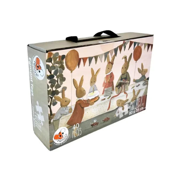 Rabbit Family 40-Piece Floor Puzzle