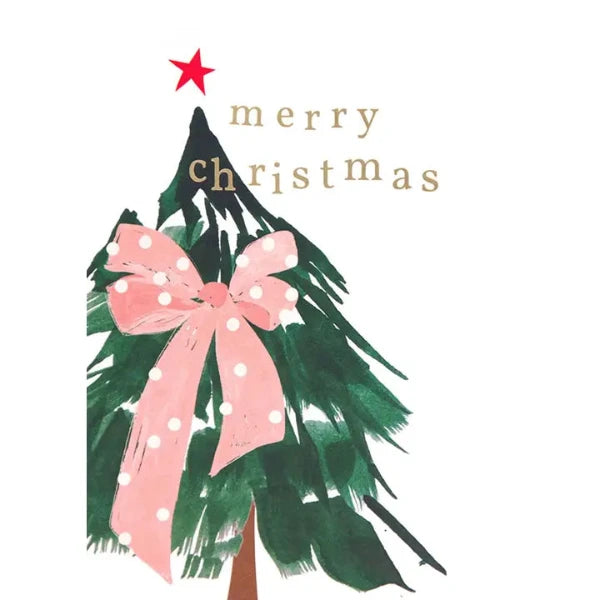 Tree And Bow Holiday Card Set/6