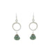 Circle Mystic Quartz Silver Earrings