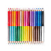 Set of colored pencils in various colors on a white background