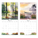 Two calendar pages for March and April showing nature-themed illustrations.