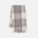 Drumin Plaid Grey Mohair Scarf