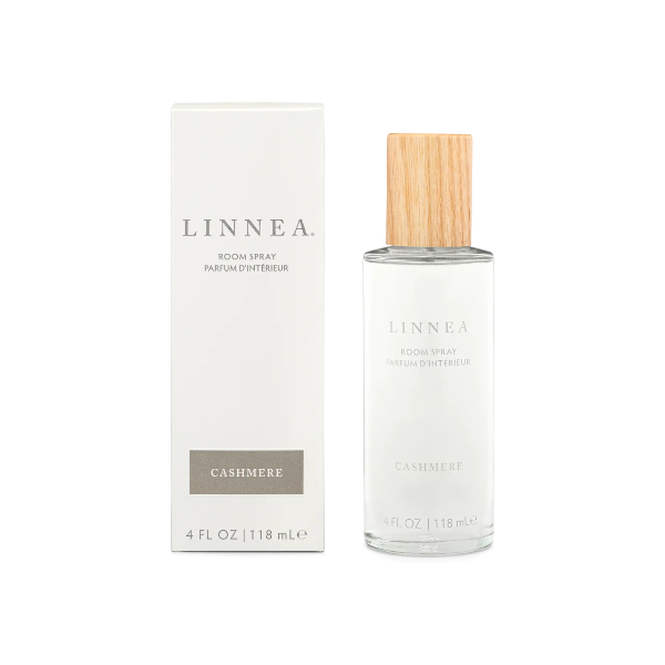 LINNEA room spray with packaging on a white background