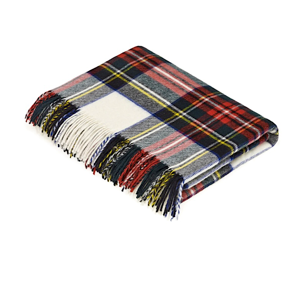 Tartan Plaid Merino Lambswool Throw - Dress Stewart