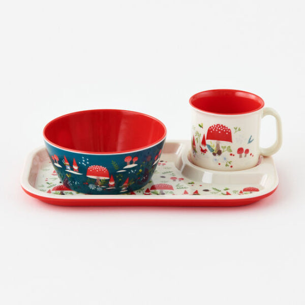 Holiday Gnome Kid's Dinnerware Set