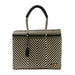 Jumbo Closed Basket in Black/Beige Arrows