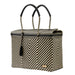 Jumbo Closed Basket in Black/Beige Arrows