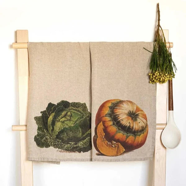 Pumpkin & Cabbage Set/2 Dishtowels