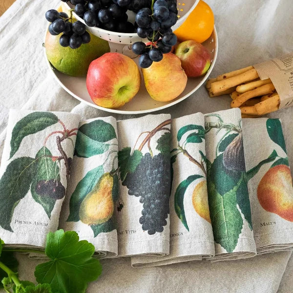 Fruits Linen Napkins Set/6