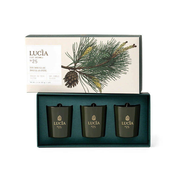 Douglas Pine Votive Trio