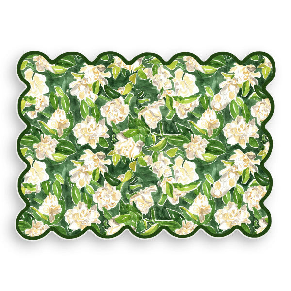 Gardenia Scalloped Vinyl Placemat Set/4