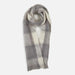 Drumin Plaid Grey Mohair Scarf