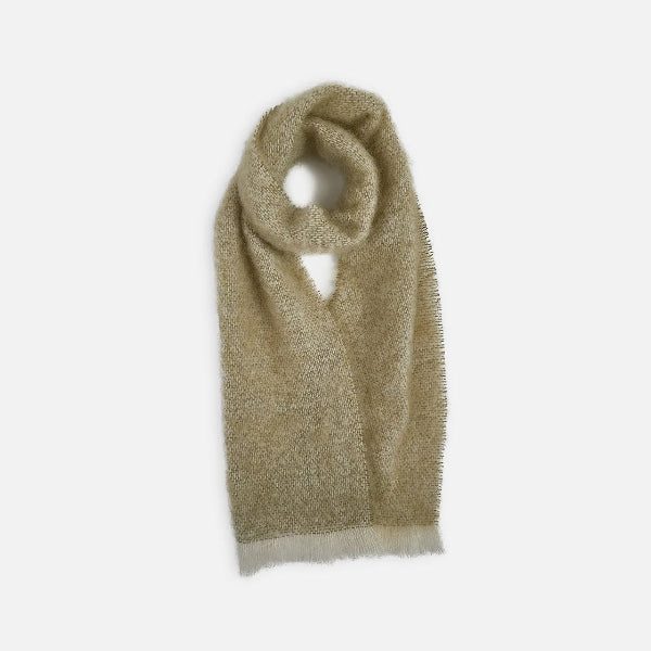 Mooneen Olive Mohair Scarf