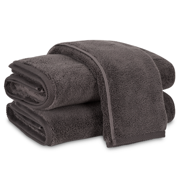 Stack of gray towels on a transparent background