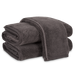 Stack of gray towels on a transparent background