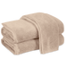 Stack of beige towels on a transparent background