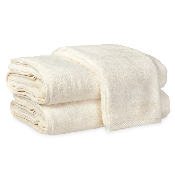 Stack of white towels on a transparent background