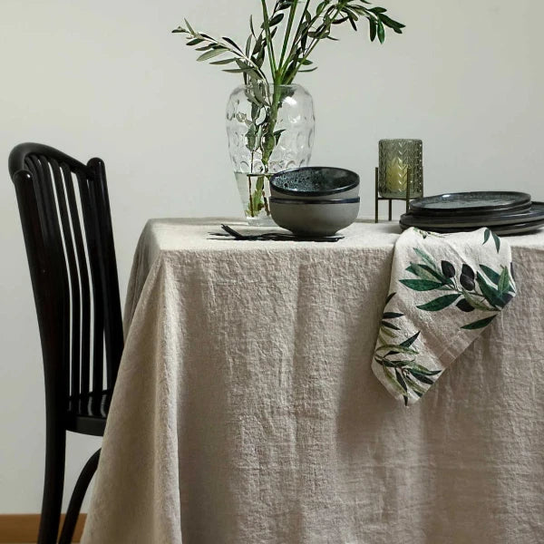 Natural Linen Tablecloth