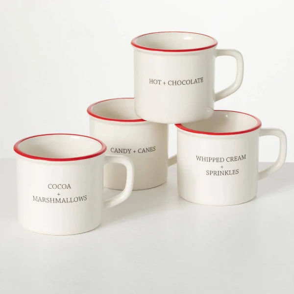 Holiday Cocoa Mug Set/4