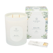 LINNEA 'Rain' candle with packaging and matches on a white background