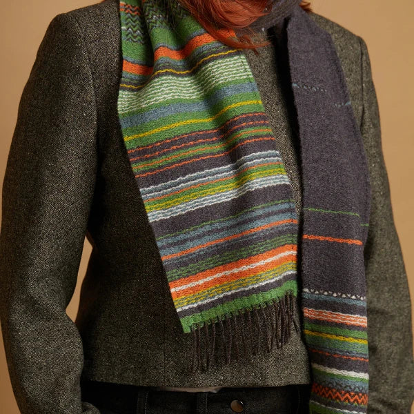 Lavanda Maze Scarf in Mid Green