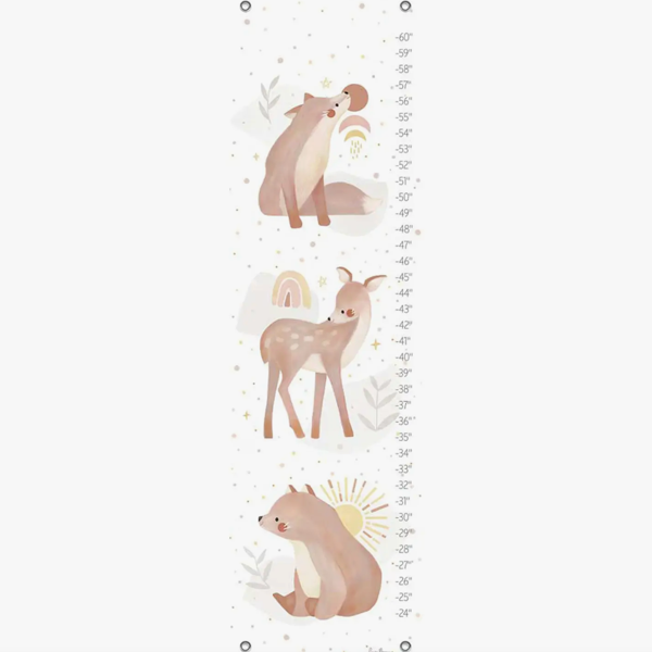 Happy Woodland Critters Growth Chart