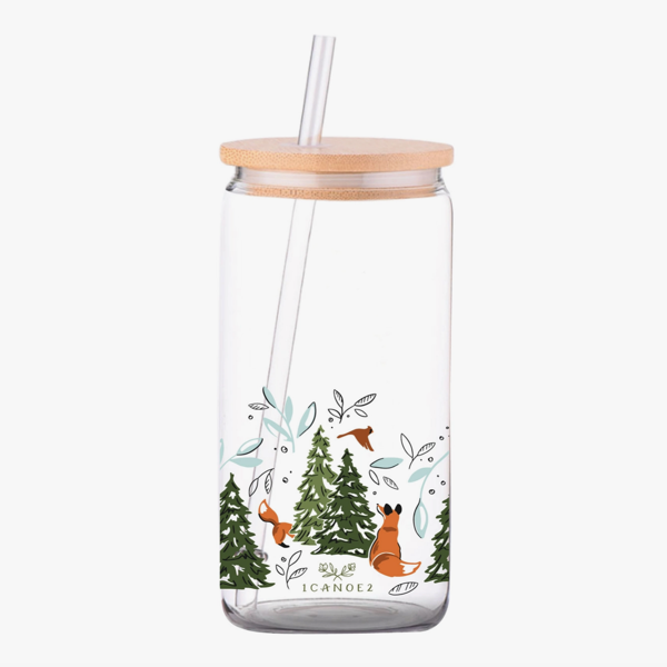 Winter Fox Glass Can