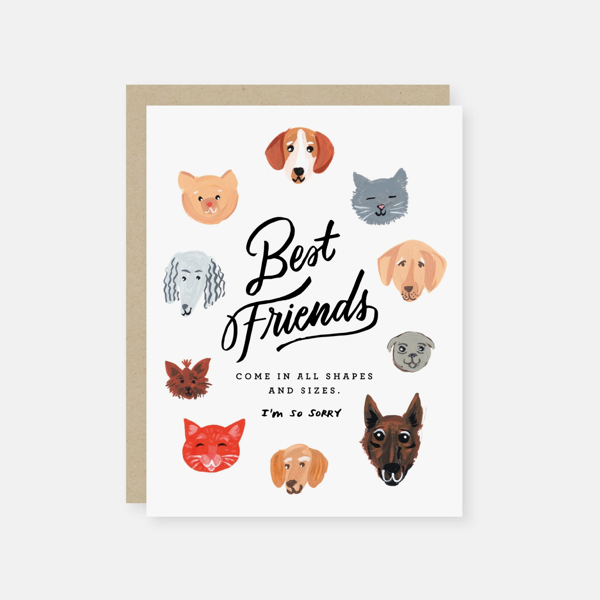 Best Friends Come In All Shapes & Sizes Card