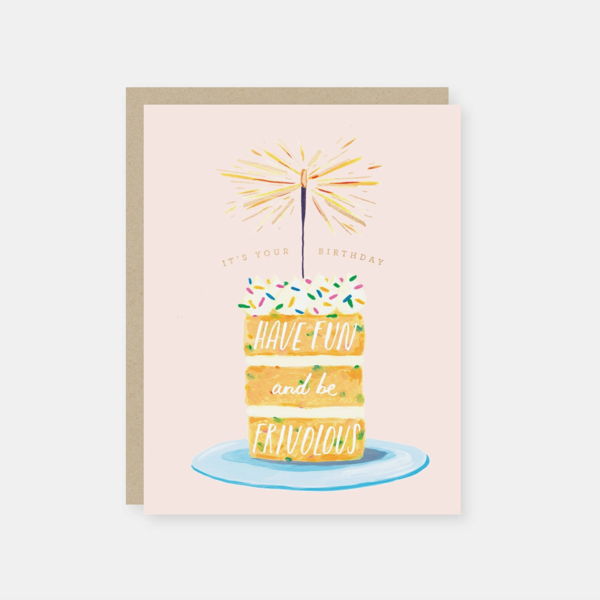 Fun & Frivolous Sparkler Cake Card